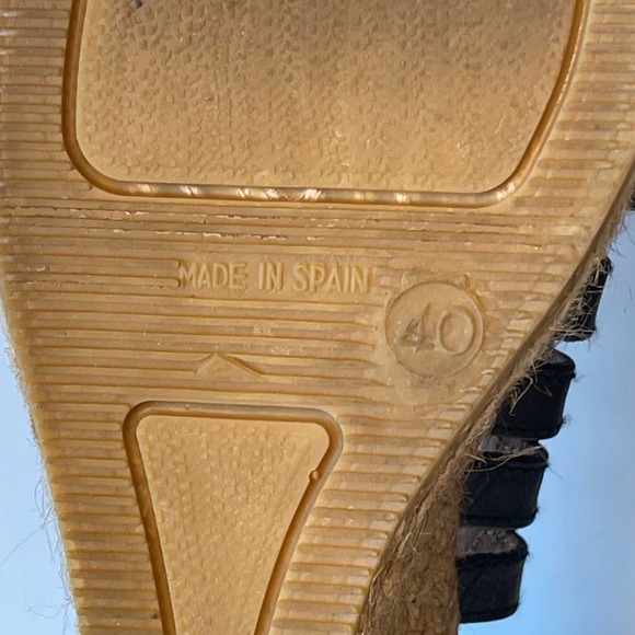 Eric Michael Black Kamielle Suede Espadrille wedge 40 - Picture 8 of 9